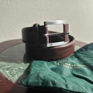 F&B Collection Men's Brown Leather Belt